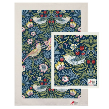 William Morris Kitchen Towel Set Strawberry Thief