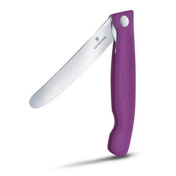 Victorinox Swiss Classic Foldable Serrated Paring Knife 11cm Purple