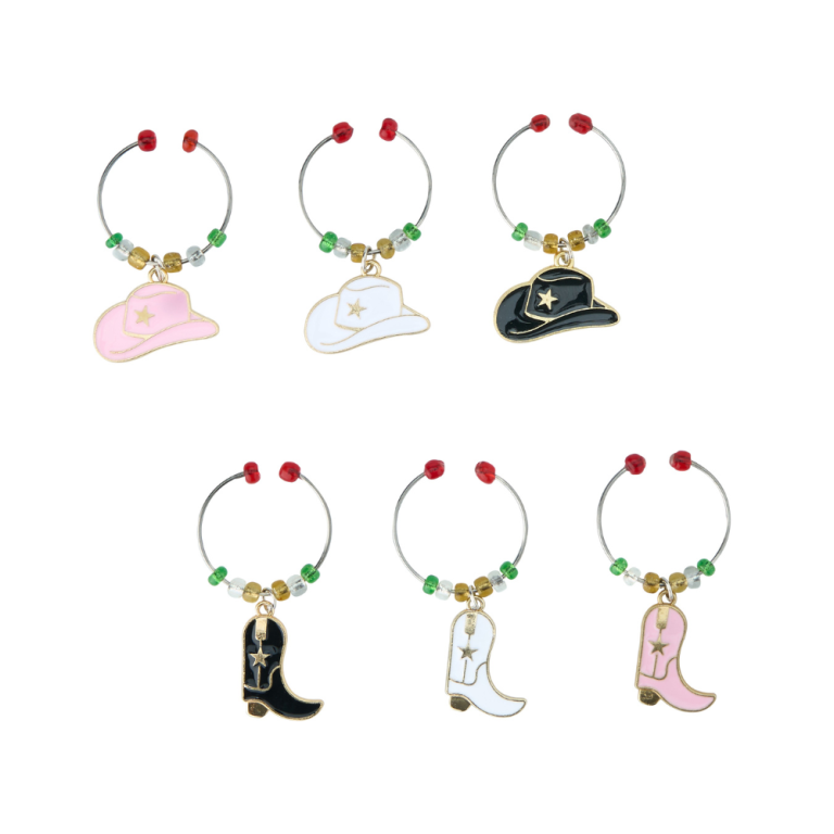 AVANTI Wine Charms Set of 6 Cow Girl