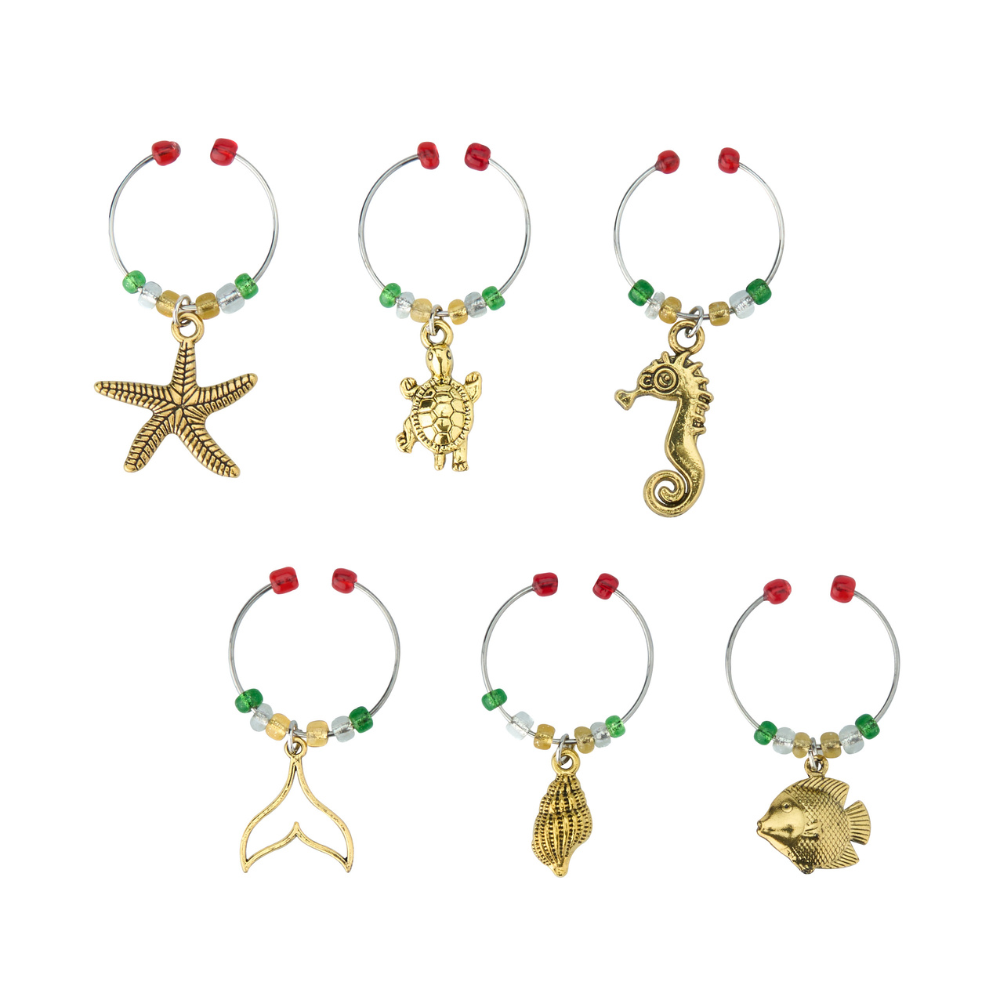 AVANTI Wine Charms Set of 6 Sealife
