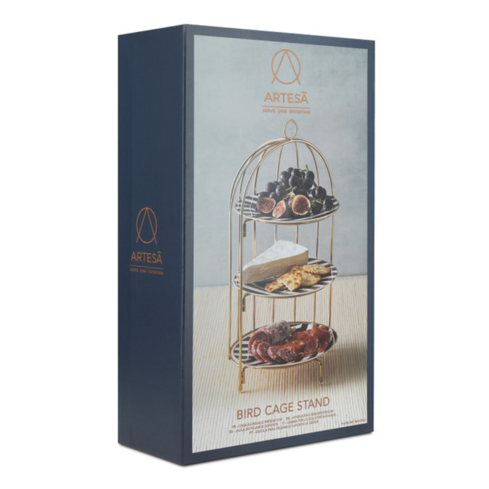Artesa 3 Tier Afternoon Tea Cake Bird Cage Stand (1)