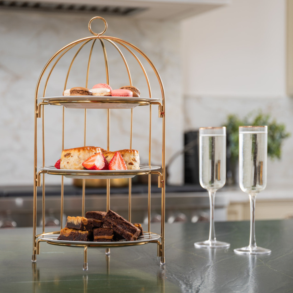 Artesa 3 Tier Afternoon Tea Cake Bird Cage Stand (4)