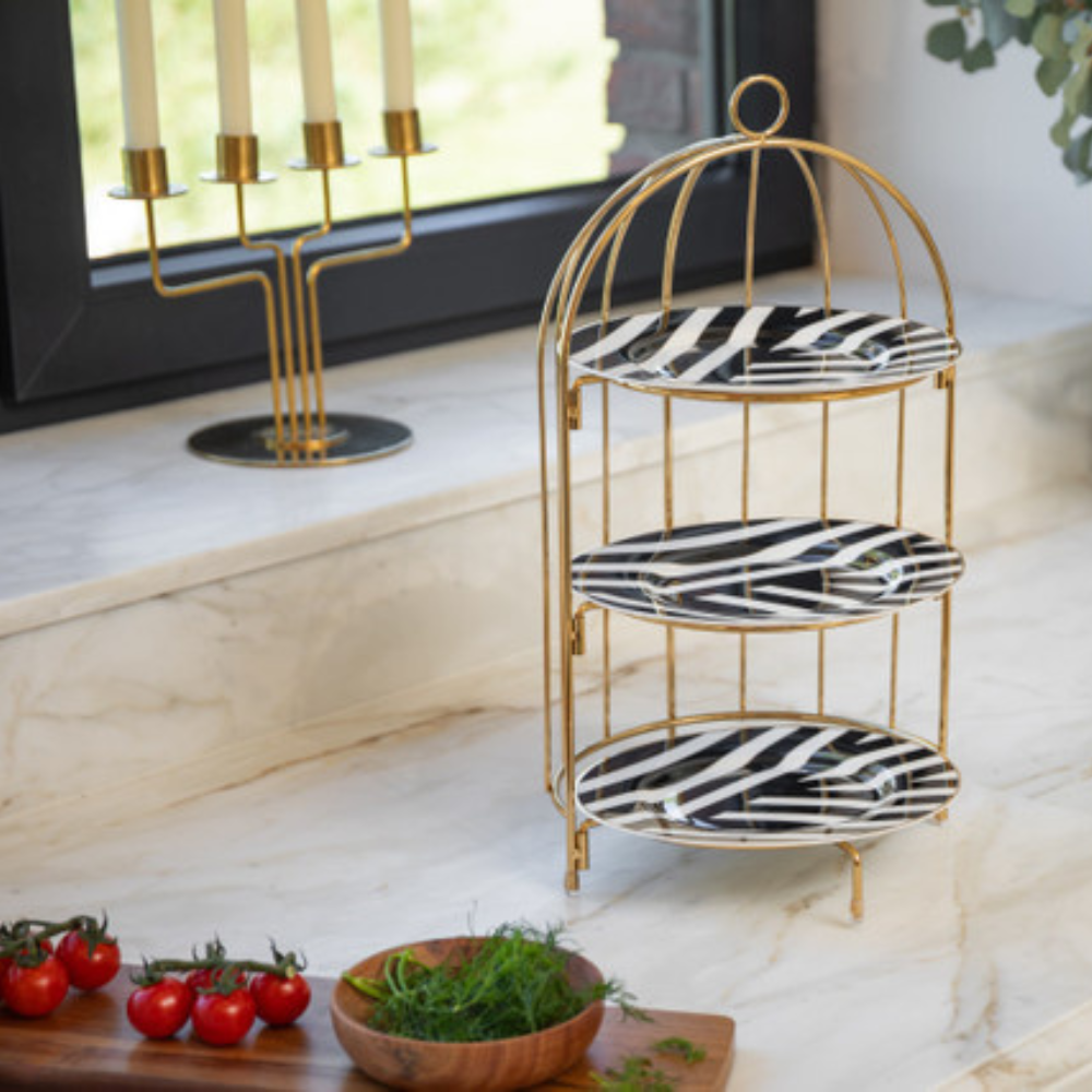 Artesa 3 Tier Afternoon Tea Cake Bird Cage Stand (5)
