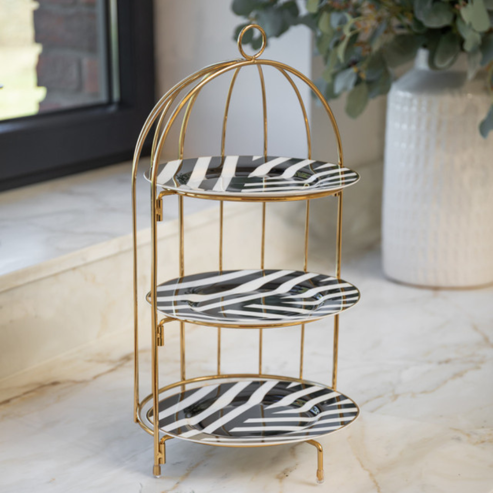 Artesa 3 Tier Afternoon Tea Cake Bird Cage Stand (7)