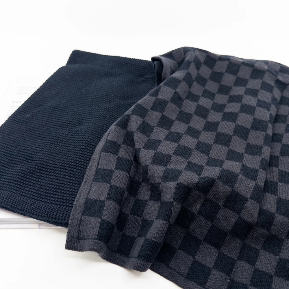 Ecovask 2 Pack Towel Combo Poppy Seed Chequer (1)