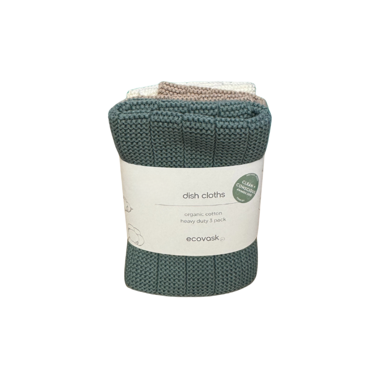 Ecovask Heavy Duty Dishcloths 3pk Sea Glass (3)