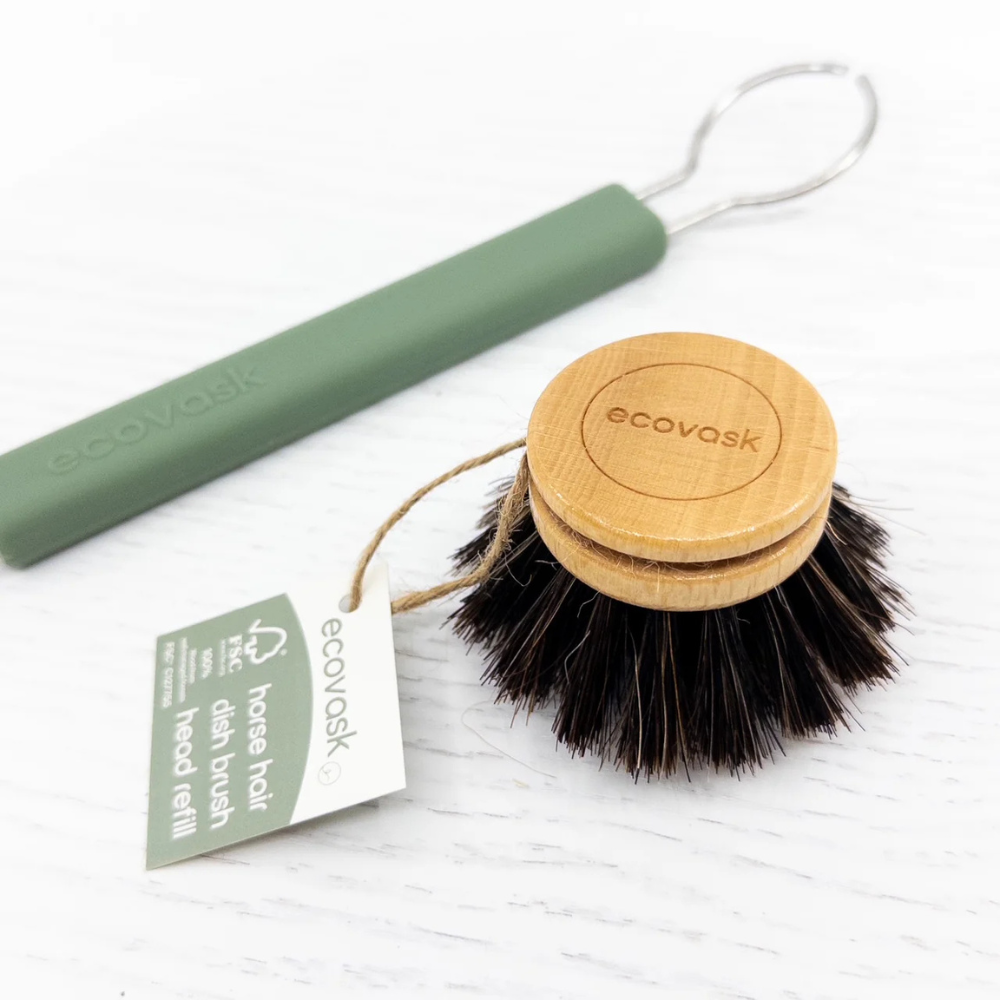 Ecovask Horse Hair Dishbrush Sage (1)