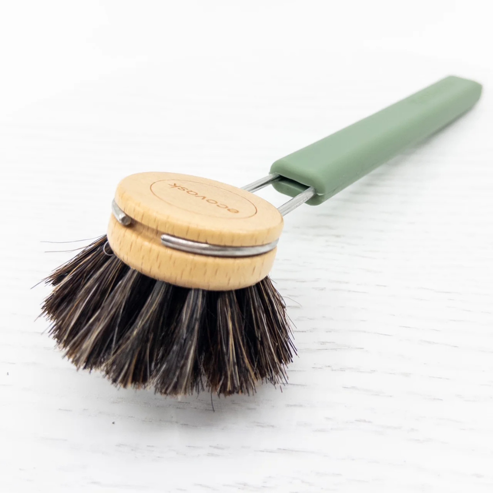 Ecovask Horse Hair Dishbrush Sage