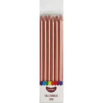 GoBake 12cm Rose Gold Candles Pack of 12