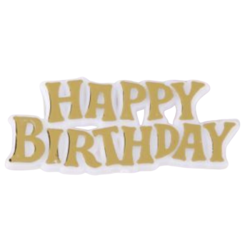 GoBake Gold Happy Birthday Motto