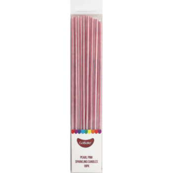 GoBake Pearl Pink Sparkling Candles Pack of 18