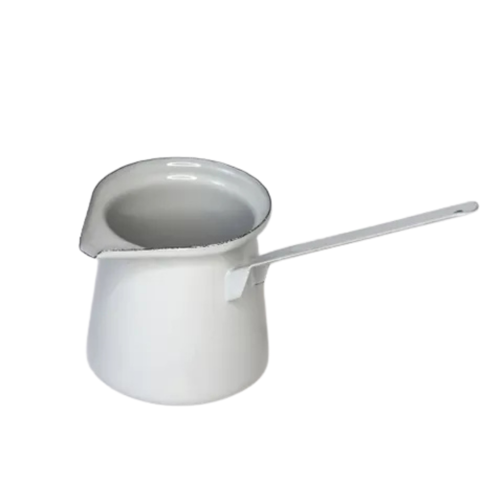 Grey Enamel butter melterturkish coffee pot (1)