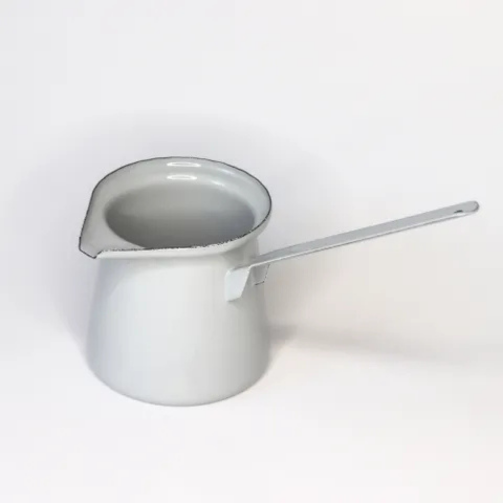 Grey Enamel butter melterturkish coffee pot