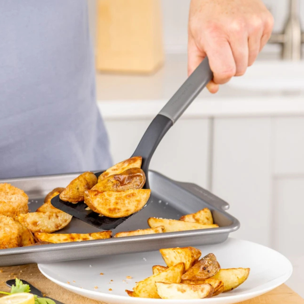 KitchenAid Slotted Turner Charcoal 34cm (2)