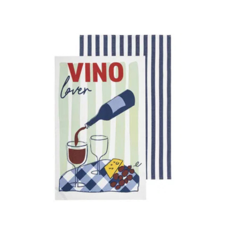 Ladelle Capri Assorted PastaWine Kitchen Towel 2 Pack