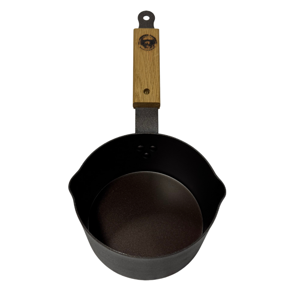 NFS-124 15CM TWIN SPOUT MILK PAN OAK HANDLE (3)