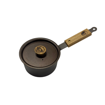 Netherton Foundry Saucepan with Lid & Oak Handle 15cm