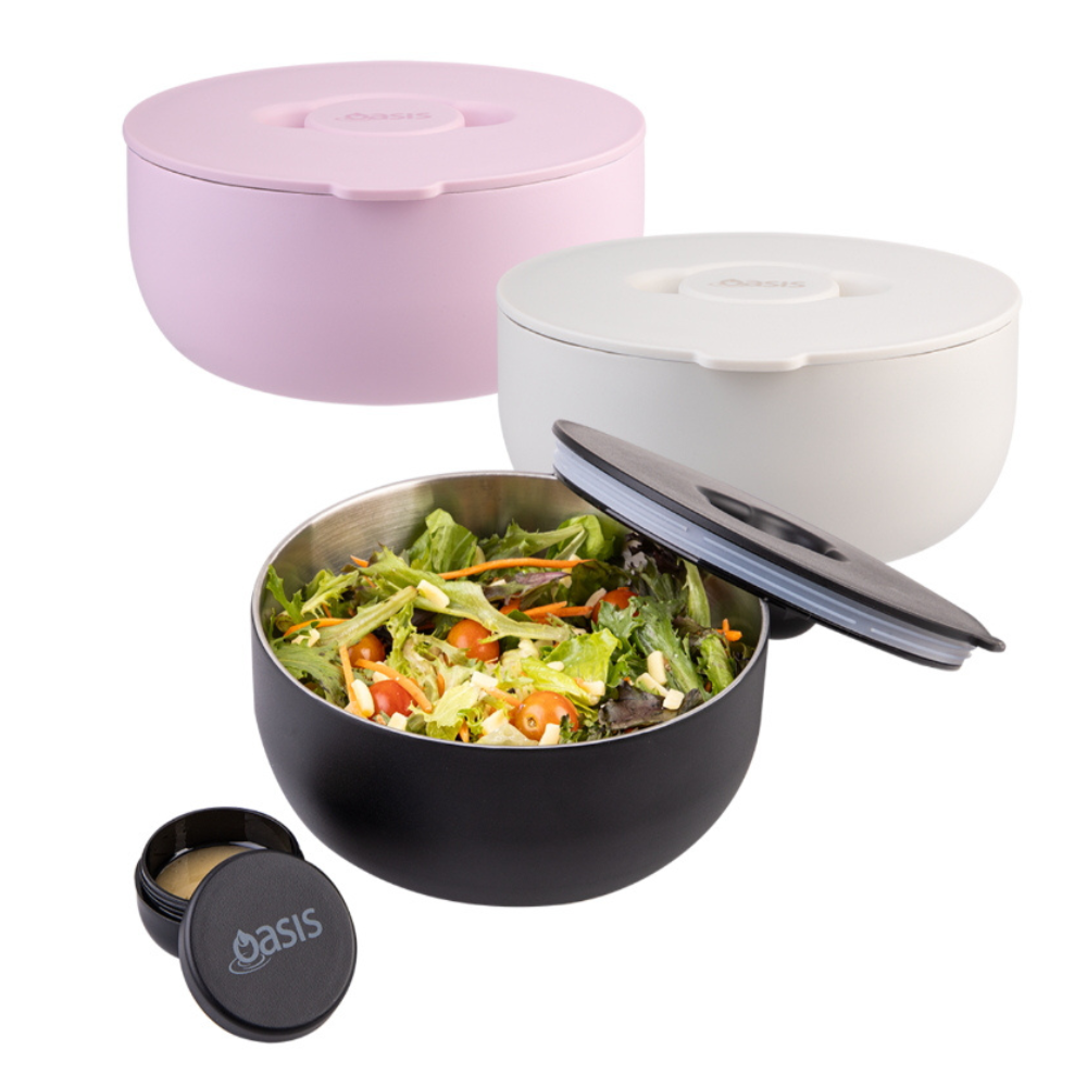 Oasis Stainless Steel Double Wall Insulated Fresh’N’Go Lunch Bowl 950ml Alabaster (1)