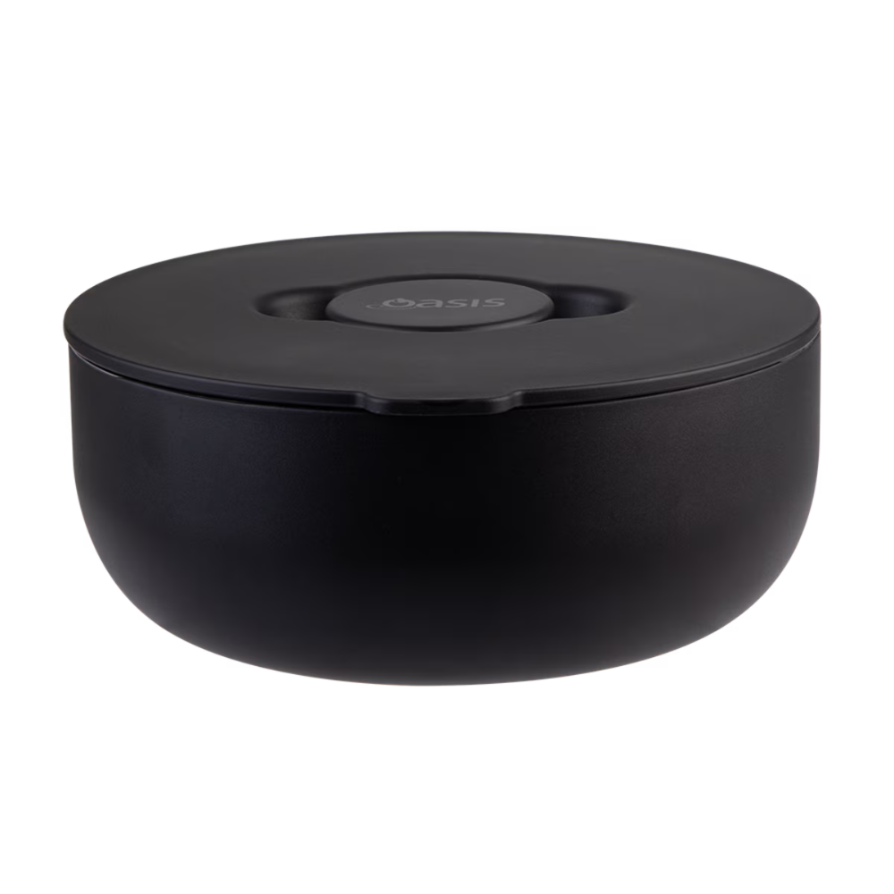 Oasis Stainless Steel Double Wall Insulated Fresh’N’Go Lunch Bowl 950ml Black