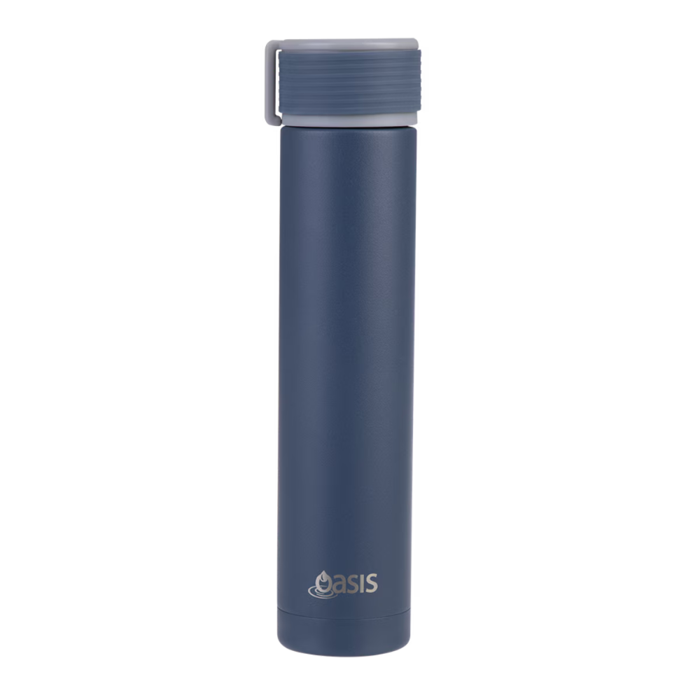 Oasis Stainless Steel Insulated Skinny Mini Drink Bottle 250ml Indigo (1)
