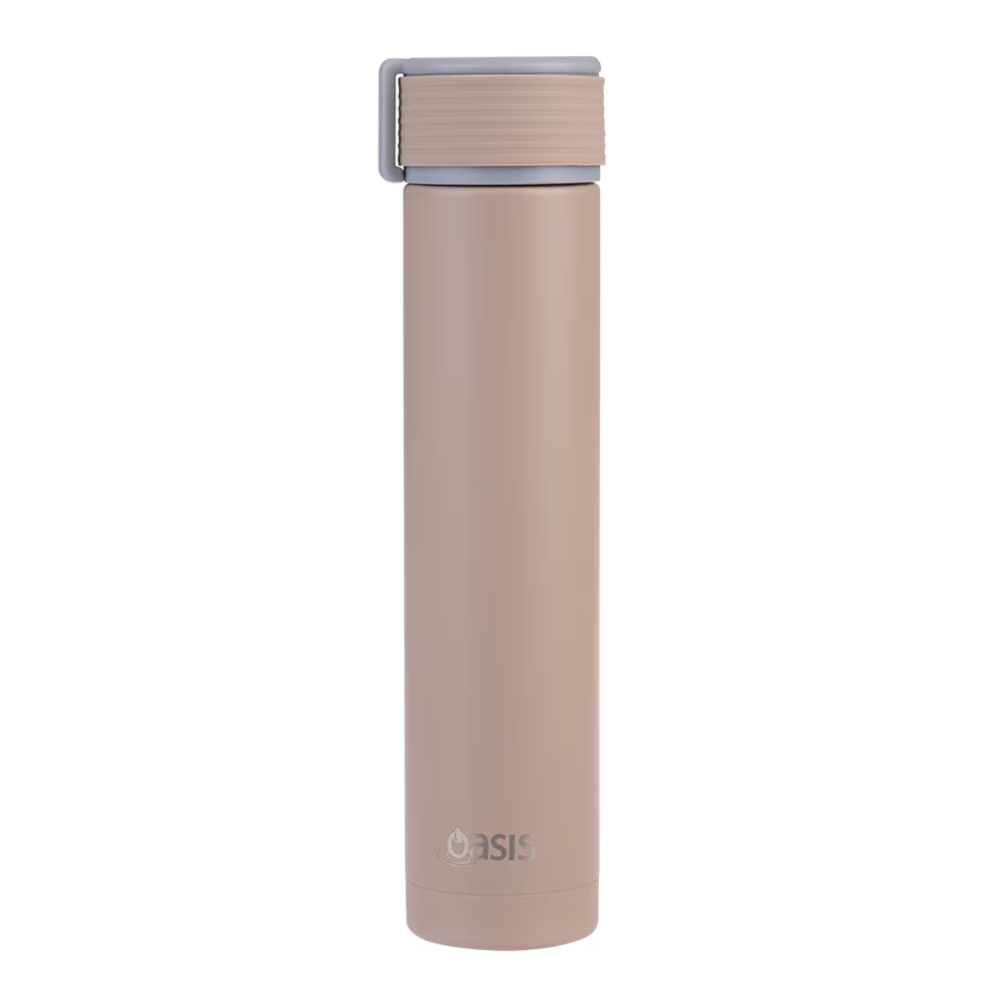 Oasis Stainless Steel Insulated Skinny Mini Drink Bottle 250ml Latte (1)