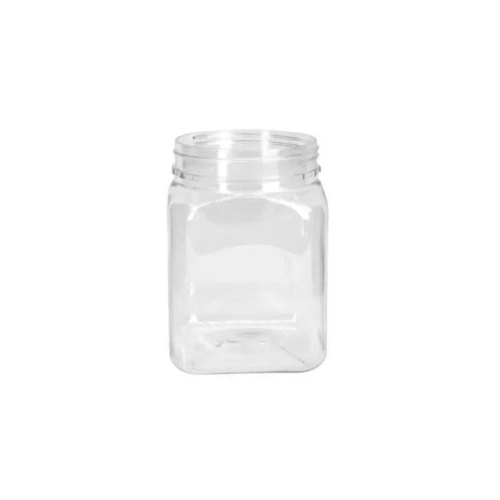 Plastic Jar Square Clear 750ml