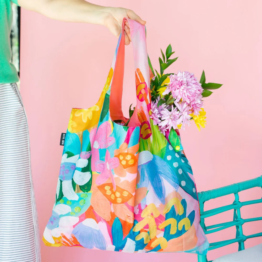 Ruby Olive Reusable Shopping Bag Flower Joy (1)