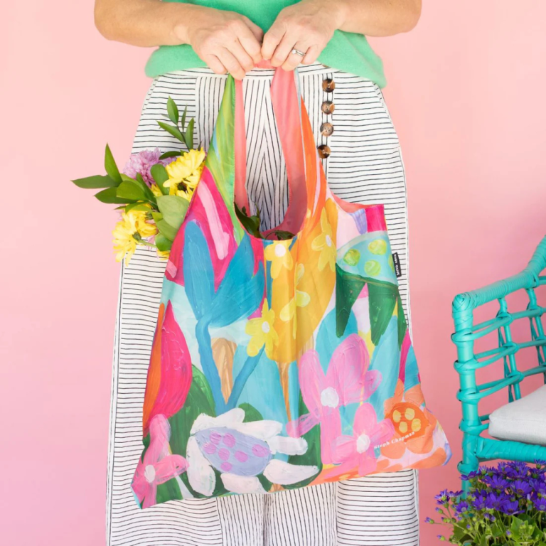 Ruby Olive Reusable Shopping Bag Flower Joy