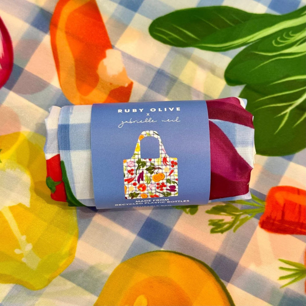 Ruby Olive Reusable Shopping Bag Harvest Party