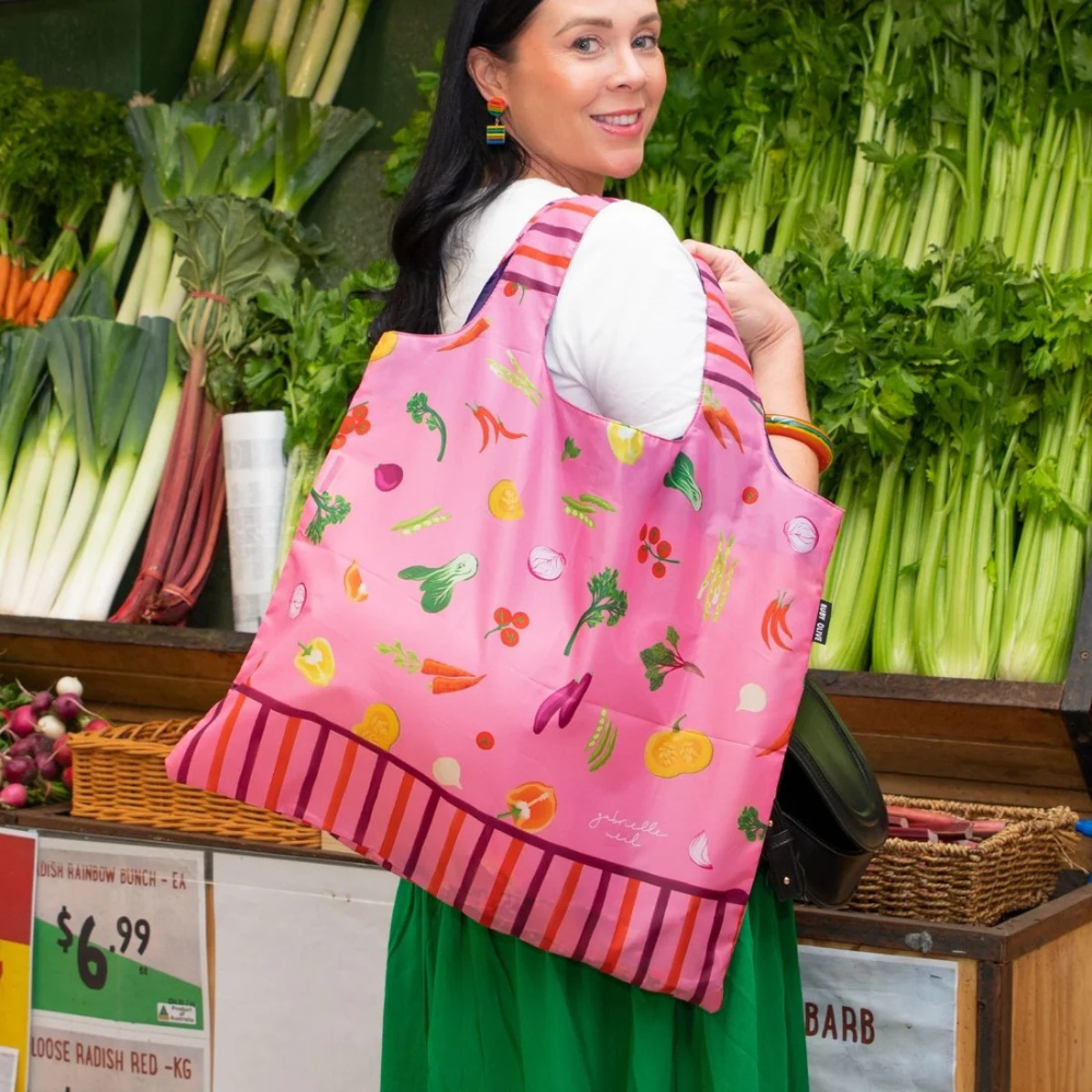 Ruby Olive Reusable Shopping Bag Harvest Stripe (1)