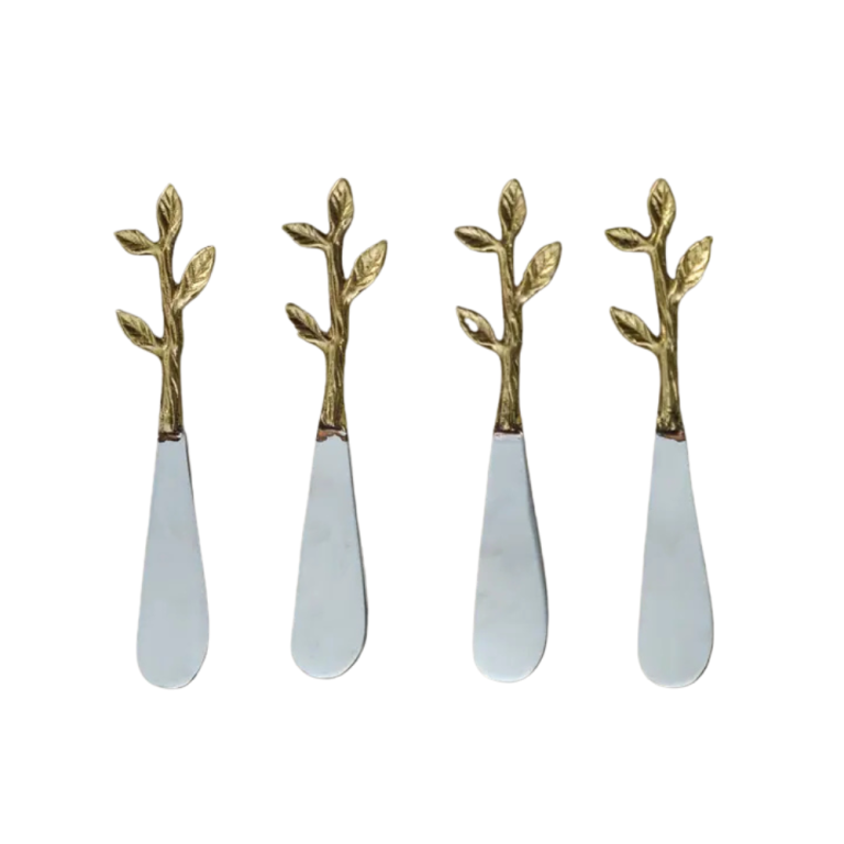 S.S Gold Leaf Bud Handle Spreaders Set of 4 (5)
