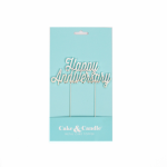 Cake & Candle Silver-Plated Happy Anniversary Cake Topper