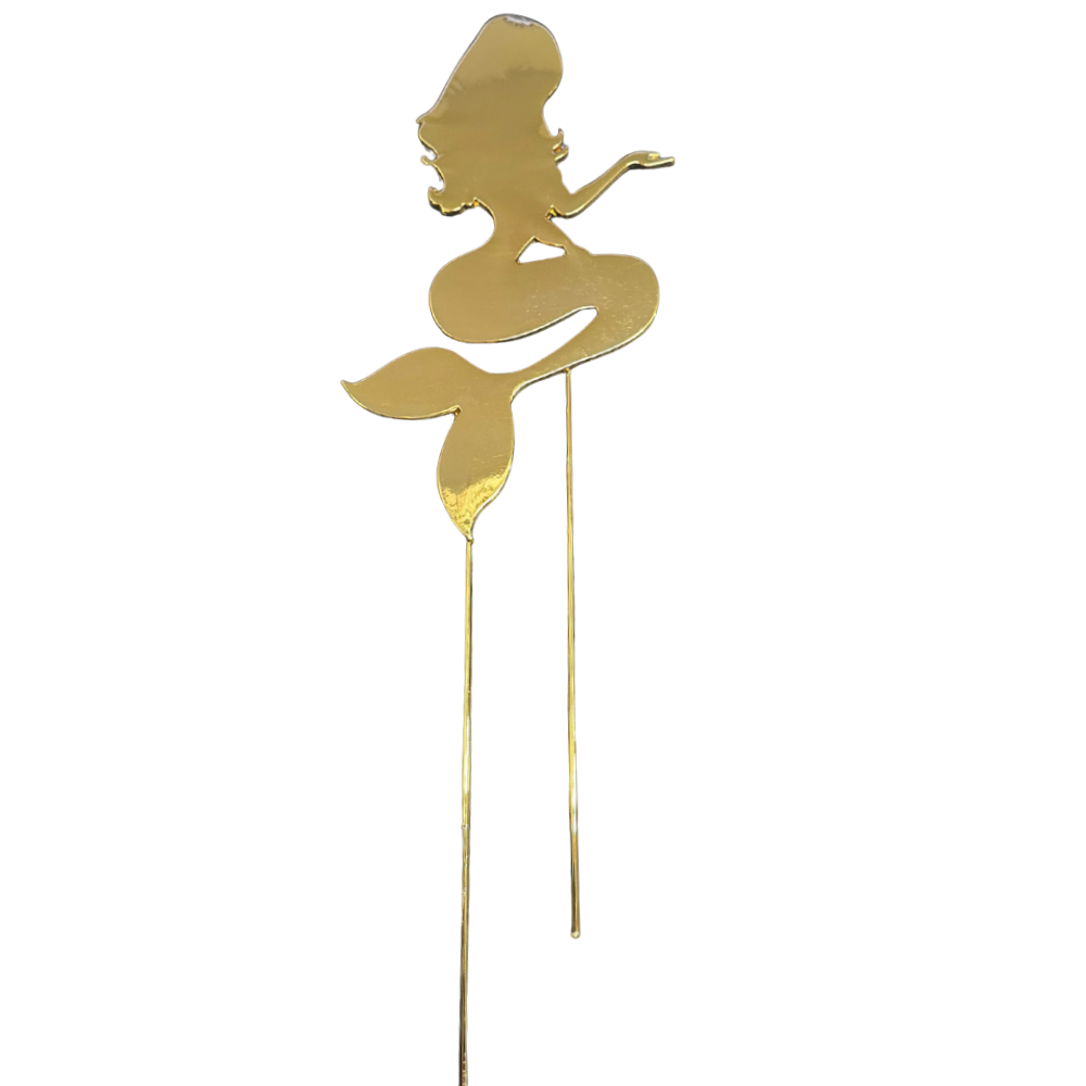 Sugar Crafty Gold Plated Mermaid Cake Topper (1)