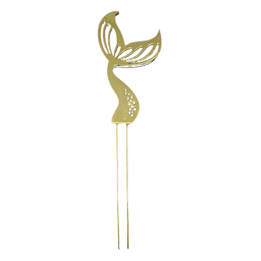 Sugar Crafty Gold Plated Mermaid Tail Cake Topper (1)