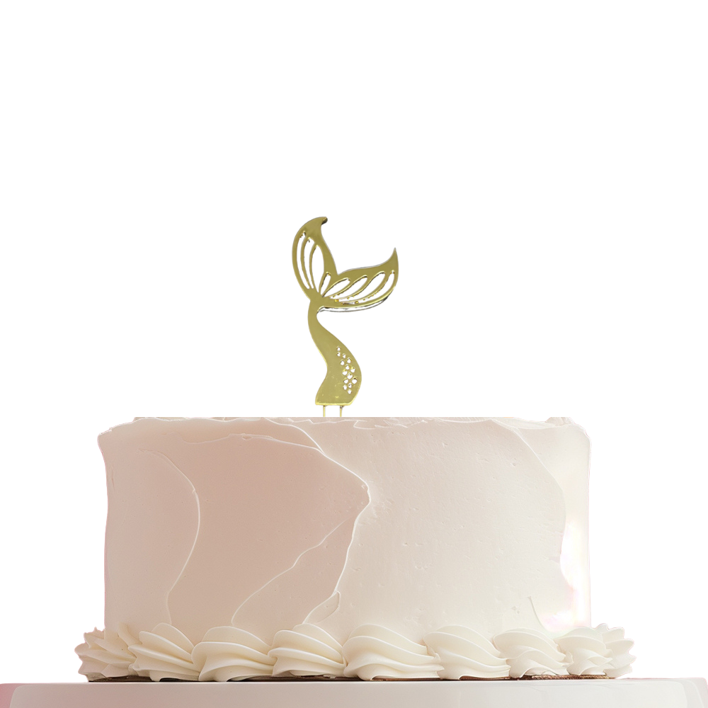 Sugar Crafty Gold Plated Mermaid Tail Cake Topper