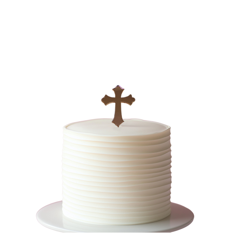 Sugar Crafty Rose Gold Metal Cake Topper Cross