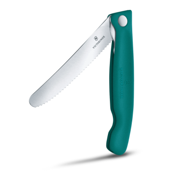 Victorinox Swiss Classic Foldable Serrated Paring Knife 11cm Green