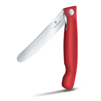 Victorinox Swiss Classic Foldable Serrated Paring Knife Red