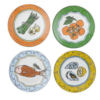 Assemble Deli 4 Piece Dinner Plate Assorted Set 20cm