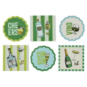 Assemble Gimlet Ceramic Coasters Assorted Designs