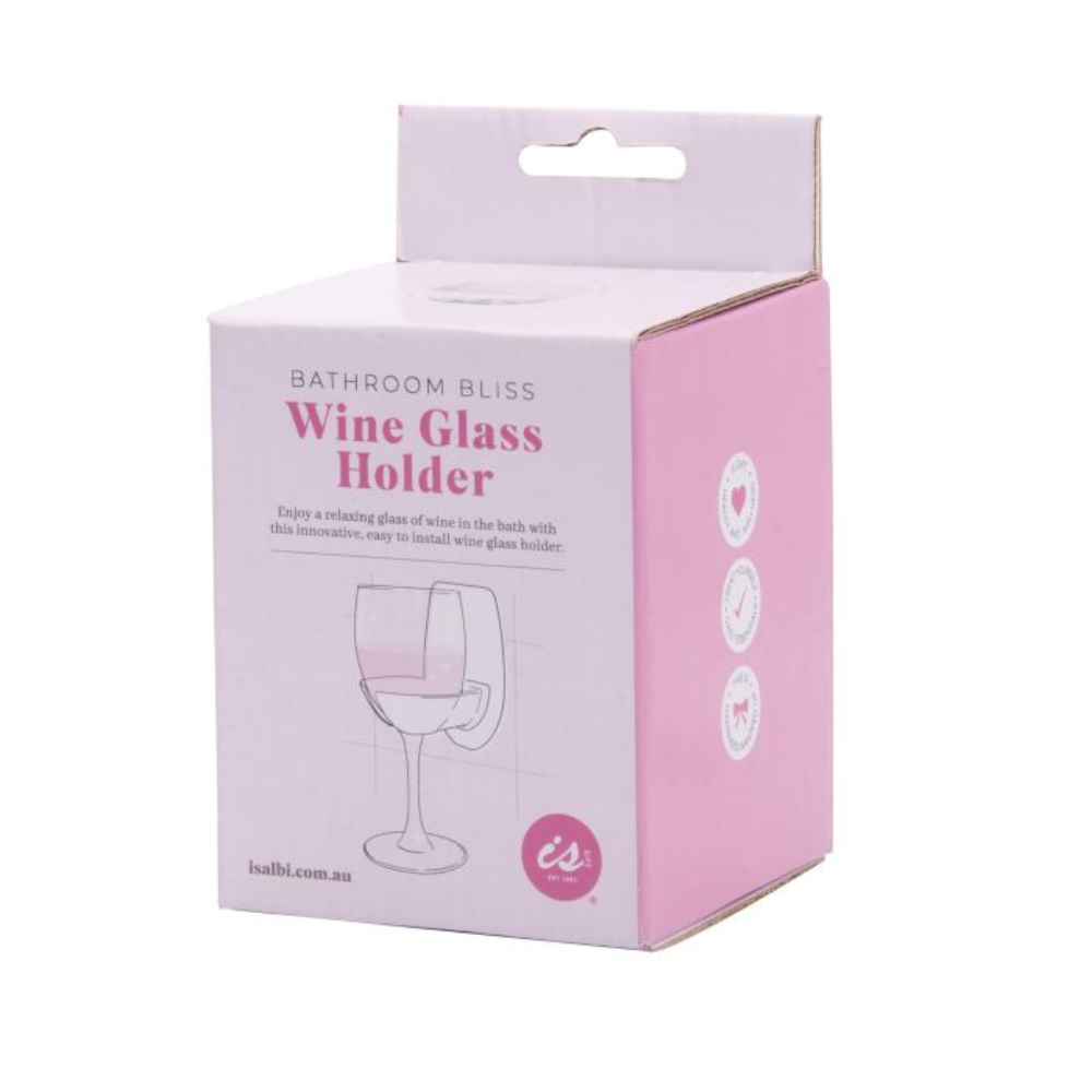 isGift Bathroom Bliss Wine Glass Holder White (1)