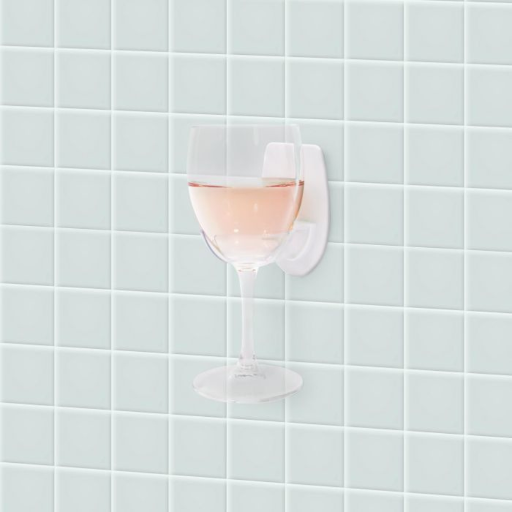 isGift Bathroom Bliss Wine Glass Holder White (4)