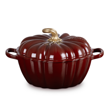 Le Creuset Cast Iron Casserole Pumpkin Garnet 24cm