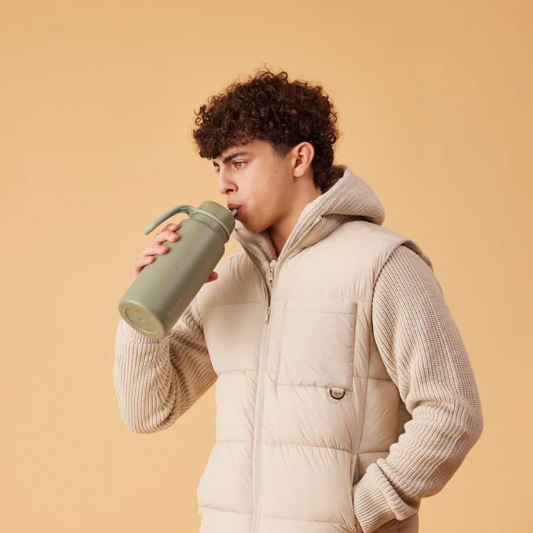 B.Box Insulated Flip Top 1 Litre Bottle Olive