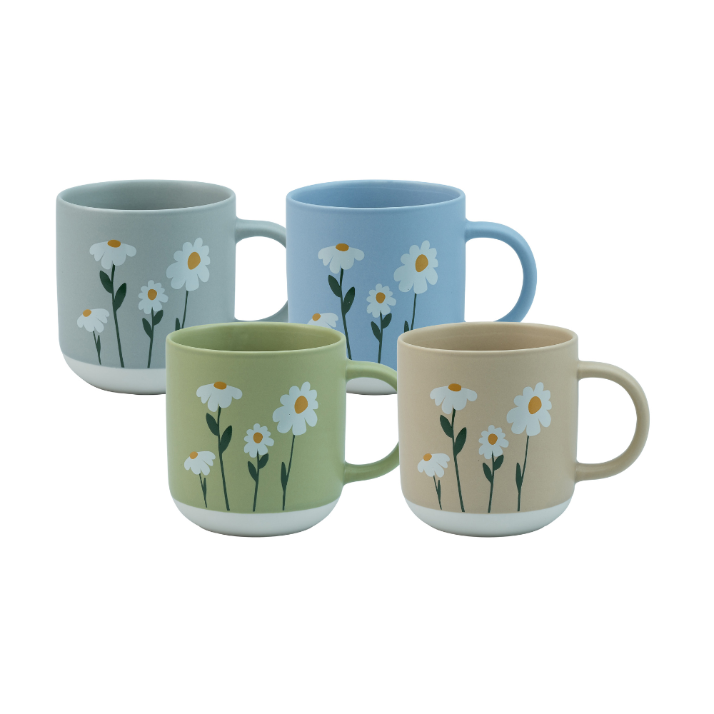 BUNDANOON Classic Mug 365ml Set of 4 Daisy