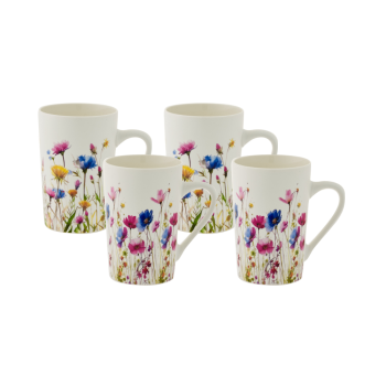 Bundanoon Tube Mugs 385ml Set 4 Meadow