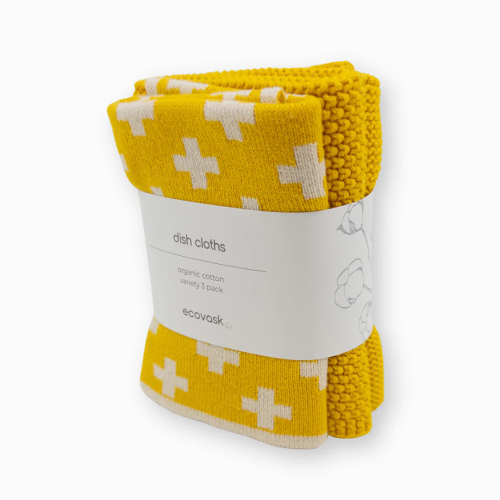 Ecovask Mixed Cloths 3 Pack Daffodil (2)