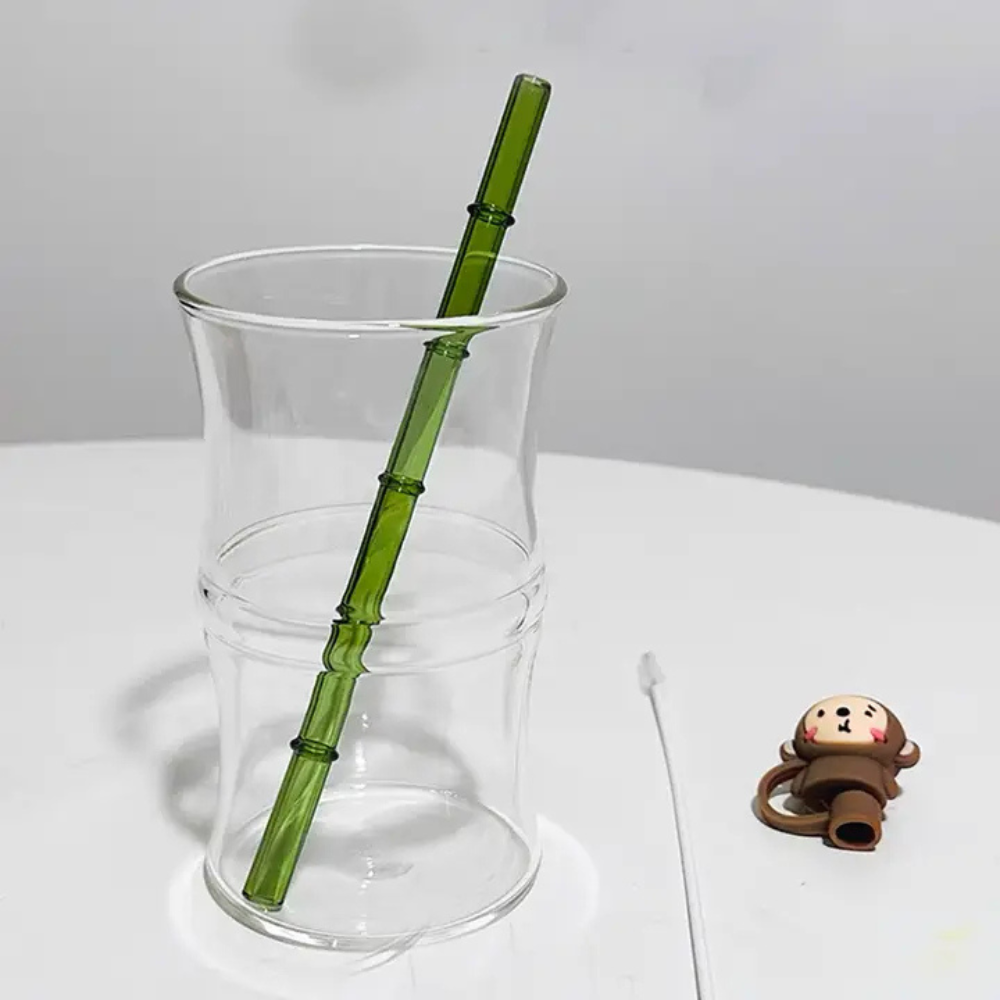 Glass Straw Bamboo Design Straight 200x8mm (3)