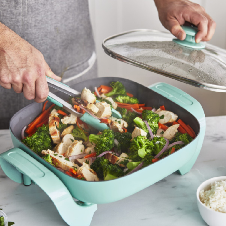 GreenLife Electric Skillet Turquoise (2)