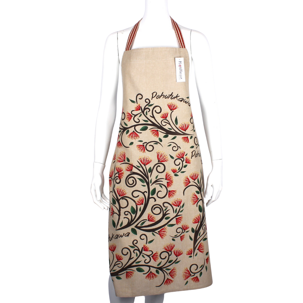 Hot House Apron Pohutukawa Linen
